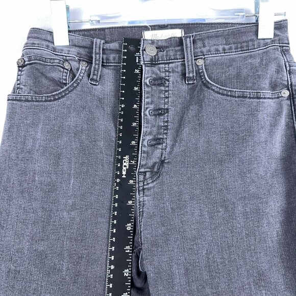 Madewell Cali Demi Bootcut Jeans Womens Size 28 High Rise Button Fly Black - Picture 7 of 13